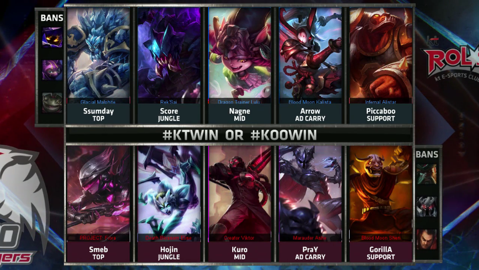 KT and KOO are locked in for game three of this best of five! #Worlds

watch.lolesports.com