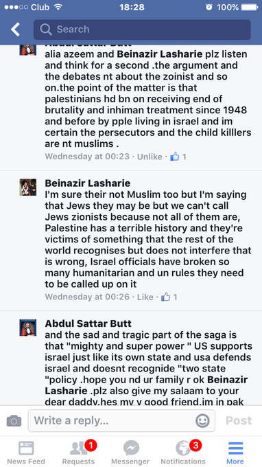 I was defending Jewish people, as some friends said they're zionists! Please stop harassing me until<a href="/tag/lovelife"class="tags"><span>#lovelife</span></a><a href="/tag/whatreallymatters"class="tags"><span>#whatreallymatters</span></a>