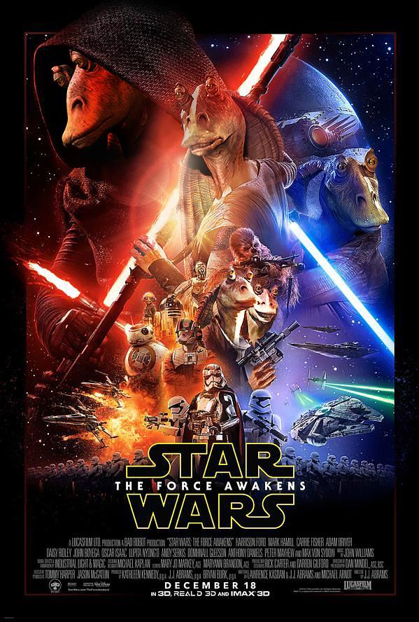 I just improved #StarWars #TheForceAwakens by 10000% #JarJarBinks