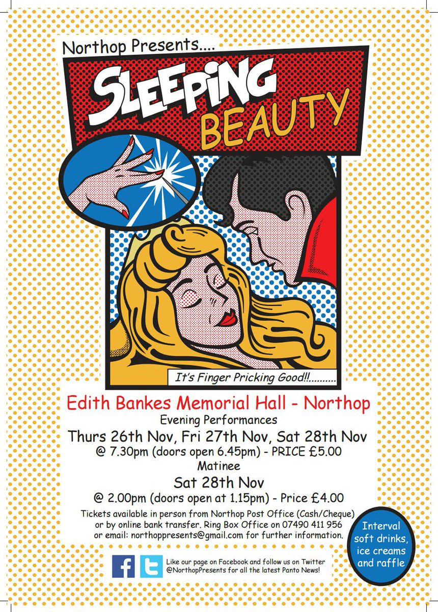 Here's the poster Sleeping Beauty! Tickets now on sale! Don't forget to share!
#panto #northop #flintshire