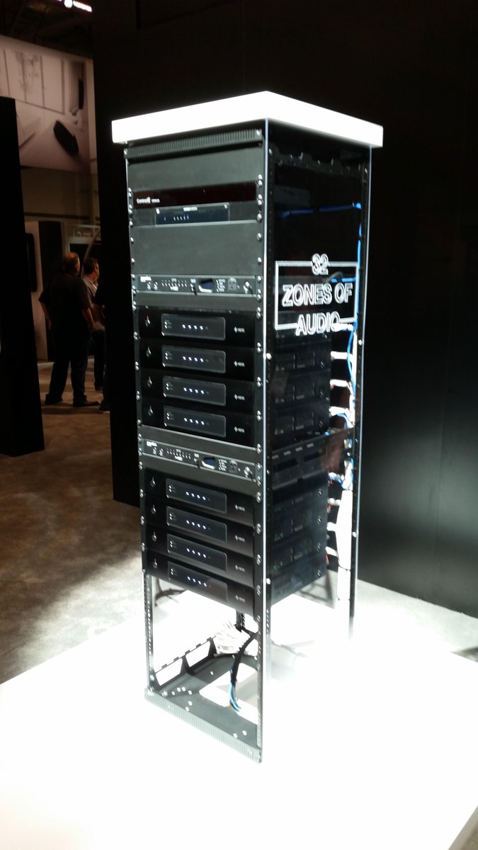 volumeupnow's tweet image. CEDIA 2015 32 Zones of distributed audio in less than 1/2 of a rack - only 16 RU! The HEOS Drive rules! #GaryKumpf