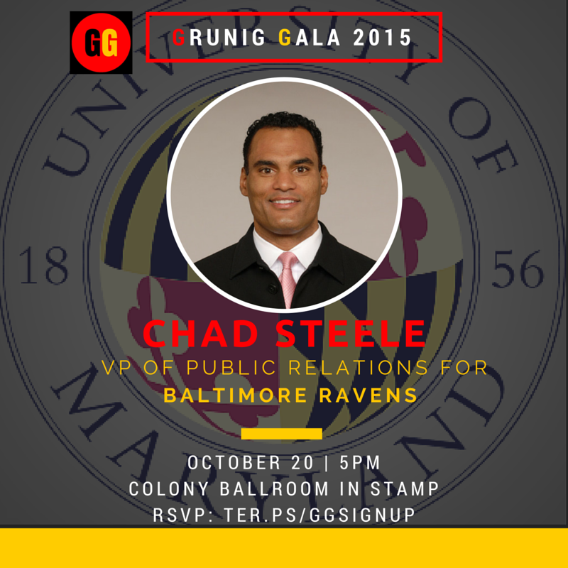 _Rachelkt_'s tweet photo. Meet the VP of PR for the @Ravens, Chad Steele, Tues. Oct. 20, from 5-8 p.m. at the 8th Annual Grunig Gala! #COMM232 http://t.co/PkRJx77aRx