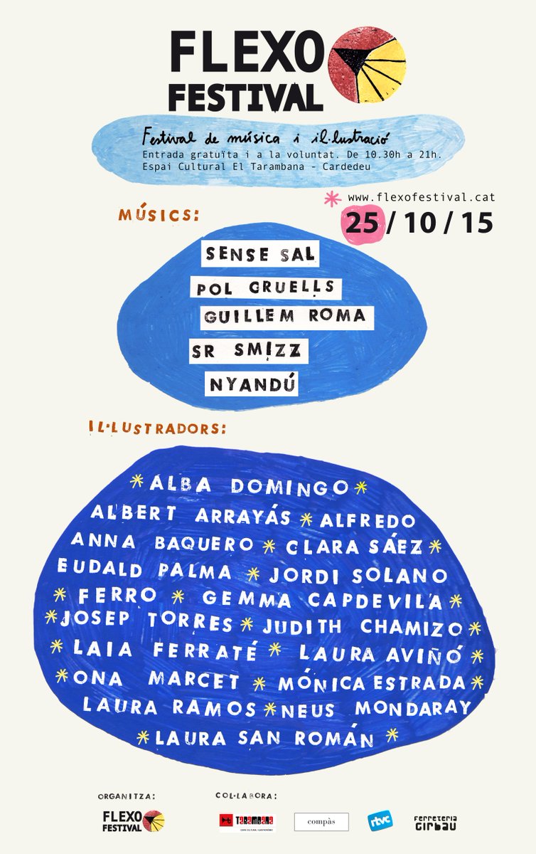 FlexoFestival's tweet photo. @ConcertsxCat @concertscat Aquest diumenge, us convidem a venir al Flexo Festival! Música i il·lustració. http://t.co/OafWr2I7DG