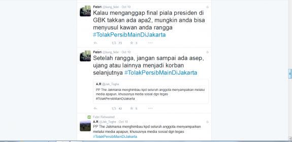 Buat Status Provokasi di Twitter Tentang Persib, Sekjen The Jakmania Ditangkap bit.ly/1PrXcH5 #infoBDG