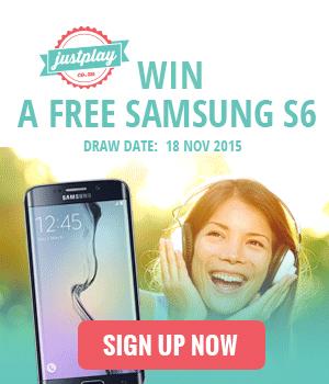 FuturefileB's tweet image. Stand a chance to win a brand new Samsung S6 with #JustPlay just by signing up! Go to goo.gl/zVHSvn