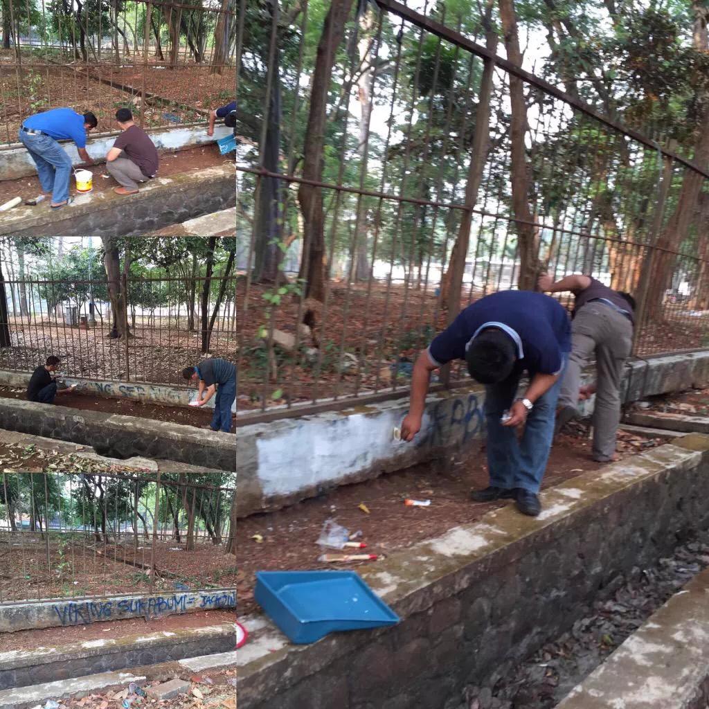 Seandainya yg membersihkan itu adalah bobotoh, mungkin akan ada applause "@infocasuals Pemkot BDG sdang membersihkan