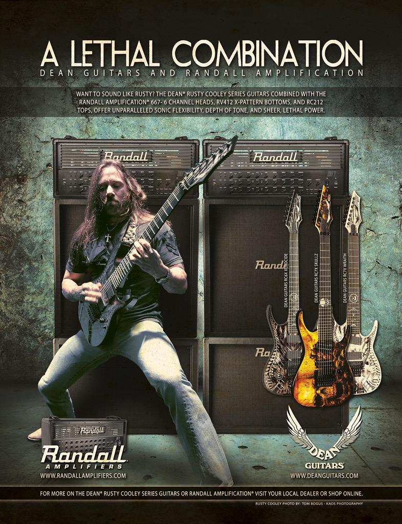 RustyCooley1's tweet image. The new Dean/Randall ad in the Dec issue @GuitarWorld @DeanGuitars @randallamps @fortinamps