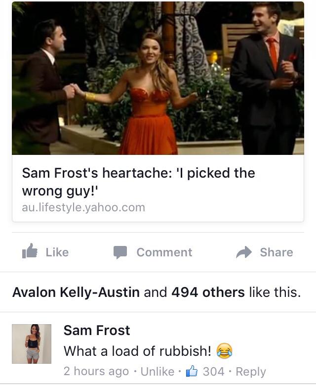 samfrost - The Bachelorette Australia - Sam Frost - Season 1 - Social Media - Media - NO Discussion - *Spoilers - Sleuthing* - Page 17 CRpyFZ-UkAItuNK