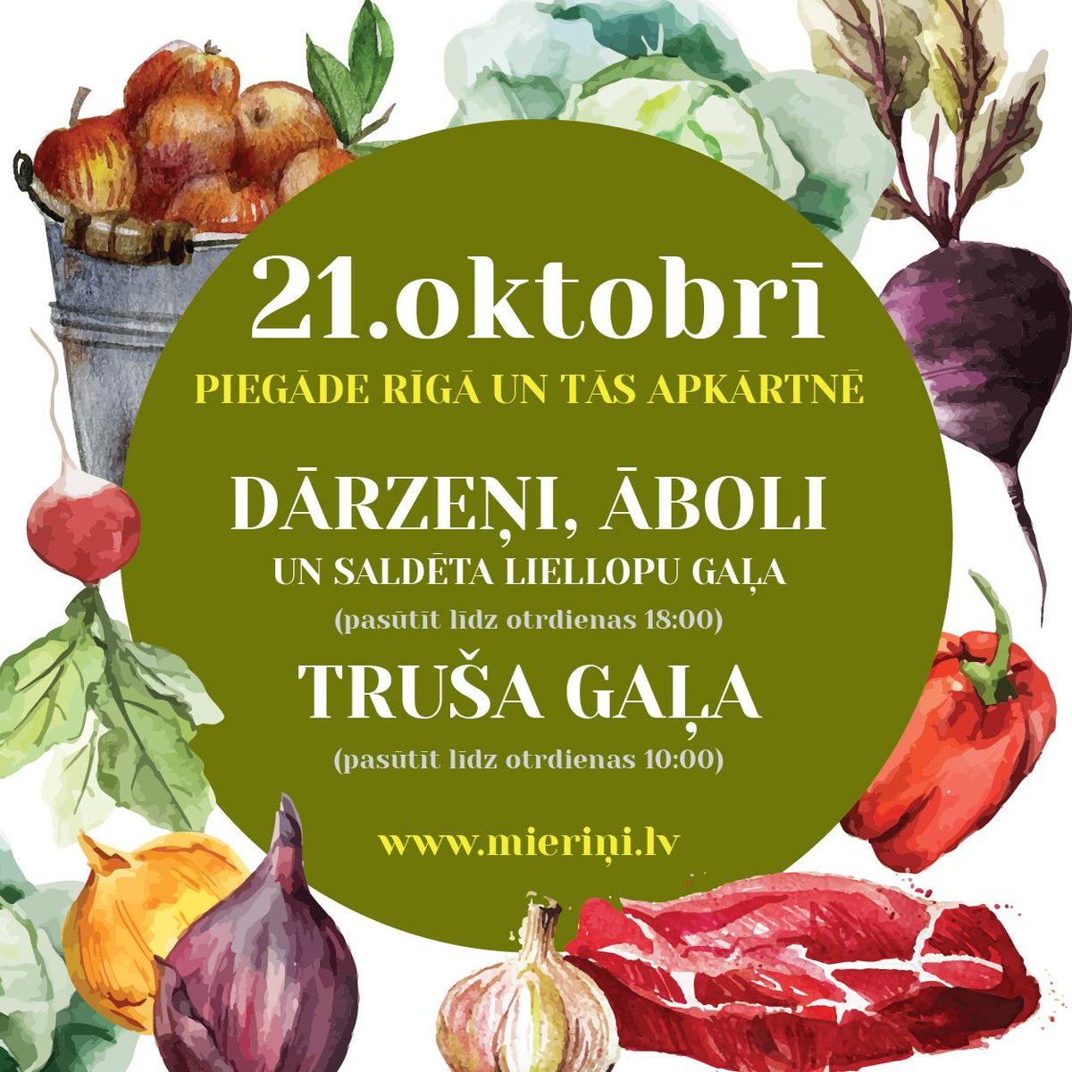 Piegāde jau šo trešdien. Izvēlies - mierini.lv/produkcija/ un pasūti - majasmierini@gmail.com
