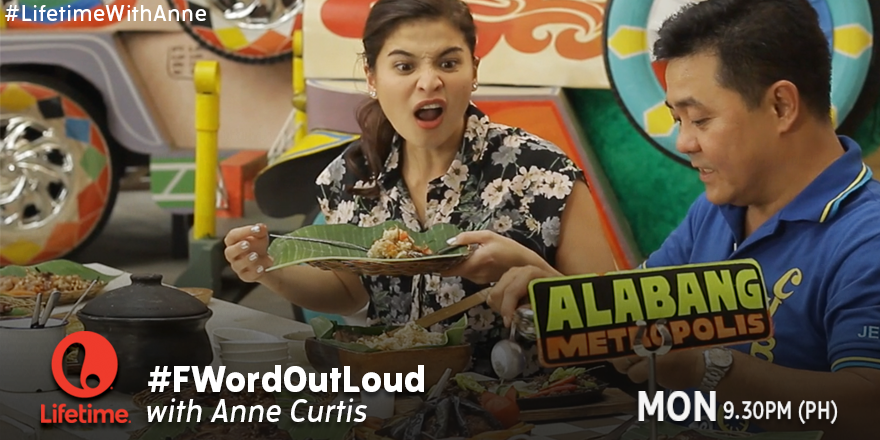 LifetimeAsia's tweet photo. Yay or nay? @annecurtissmith and all our Pinoy fav food in #FWordOutLoud! replay at 9.30pm! #LifetimeWithAnne http://t.co/fCLjYUviF7