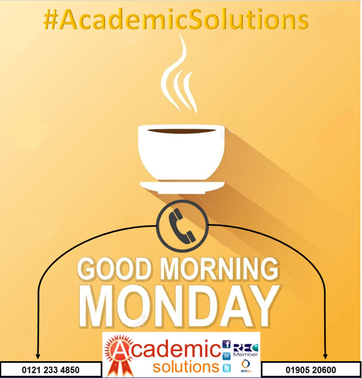 A_SolutionsUK's tweet image. #HappyMonday everyone. From #AcademicSolutions