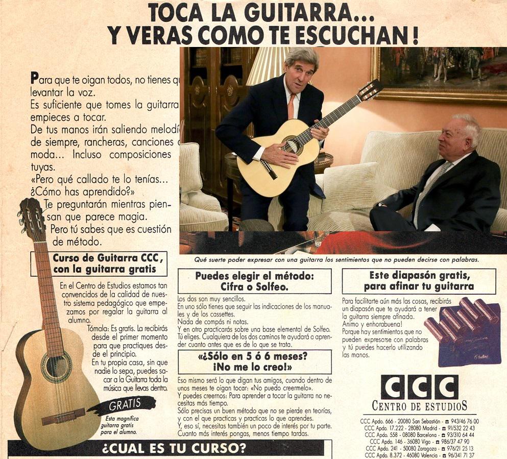 Fotos: La guitarra que Margallo le regaló a Kerry revoluciona la Red en forma de memes CRqAgpCWEAATCSg