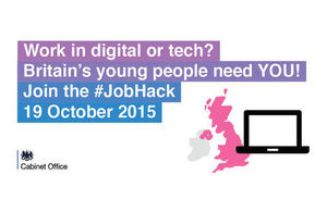 <a href="/cabinetofficeuk/">Cabinet Office</a> #Jobhack today, part of our drive to digital by default government