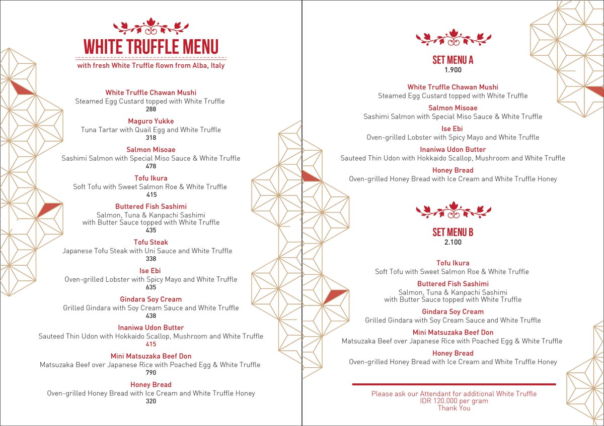 EnDining's tweet image. Checkout our White Truffle Menu and make sure you'll be there to try it!
Starting in October 21st onward!