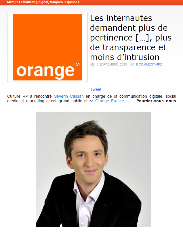 Ce que veulent les internautes : + de pertinence, + de transparence et moins d’intrusion >> bit.ly/1GOjvyO