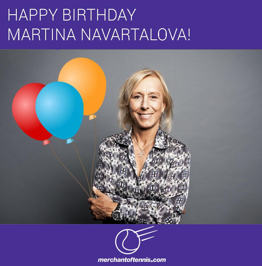 Happy Birthday to Navratilova. 

She has won an outstanding 18  ! 