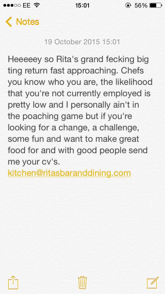 Come get wit us <a href="/RitasDining/">Rita's</a>