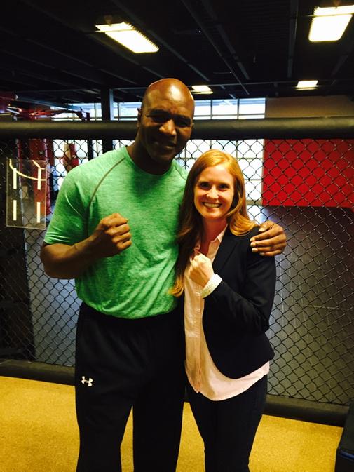 Wishing the real deal Evander a happy birthday! Fun meeting & working w/ you & Steve for CharityVision. 
