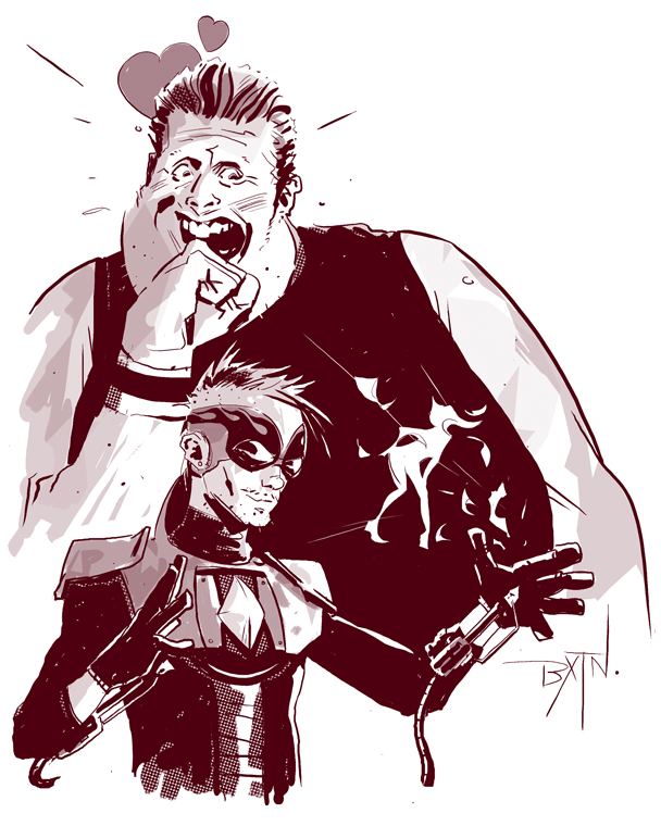 Braxton9's tweet photo. Blob and Pyro..come look!! Pyro's flamers have a workin pilot light, too. Cheers! #xmen #blob #pryro http://t.co/idJWNg1D0N