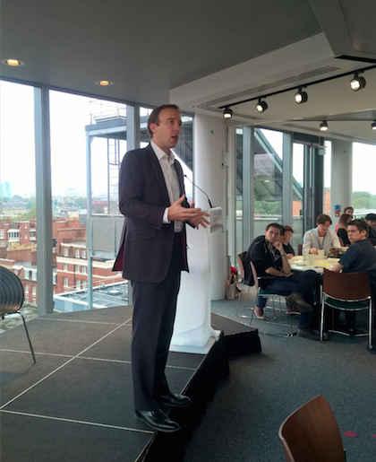 At the <a href="/DigiCatapult/">Digital Catapult</a> for #JobHack this morning - opening talk from Rt. Hon. @MattHancockMP - excited for the results!