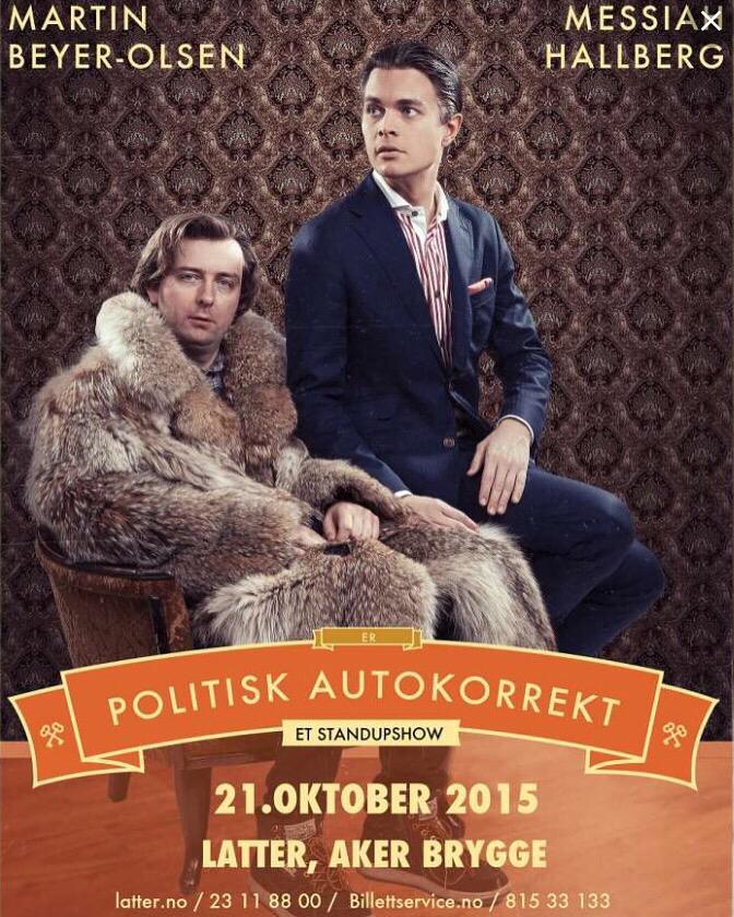 StandUpNorge's tweet photo. 21 oktober kommer @MartinBeyerOls &amp; @MessiahHallberg til Latter! 
Bill: http://t.co/GnvHCIq47a http://t.co/TJZ9kM04TJ