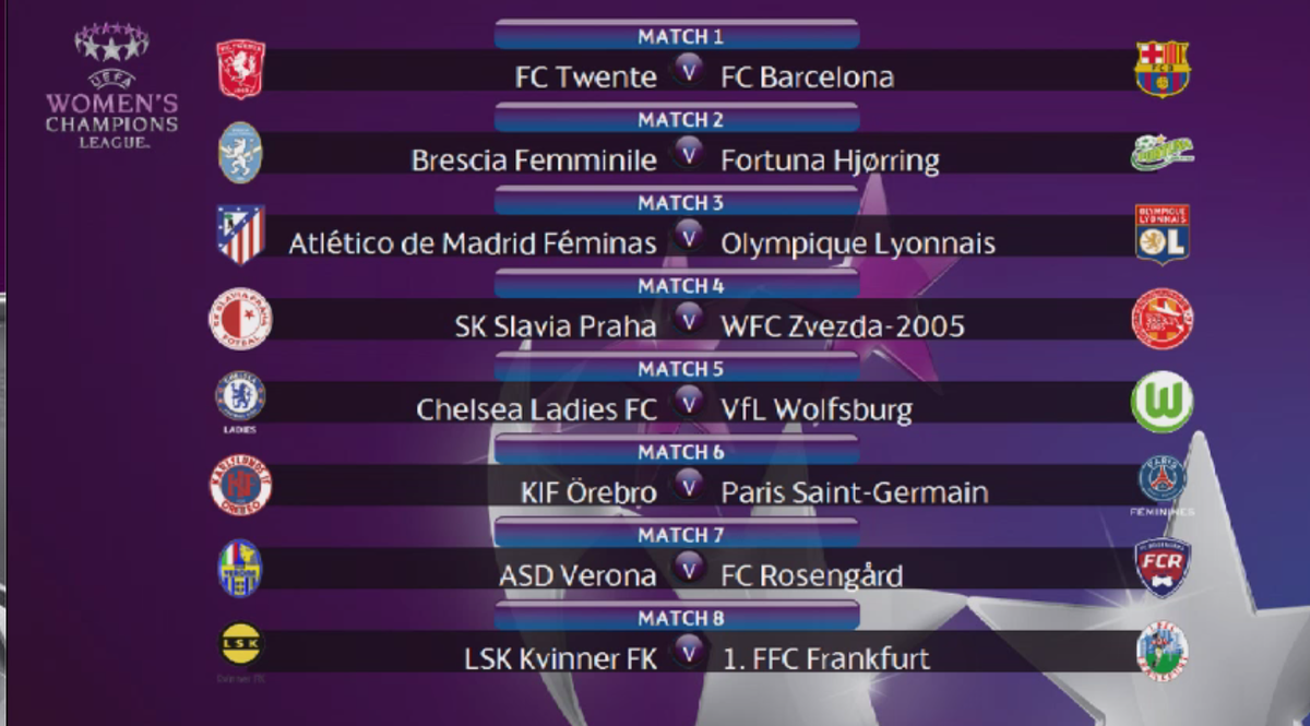 FCBfemeni's tweet photo. Així són els emparellaments de la @UWCL  | Así son los emparejamientos
Força Barça! #FCBFemeni #UWCLDraw http://t.co/lbiu5Tfilp
