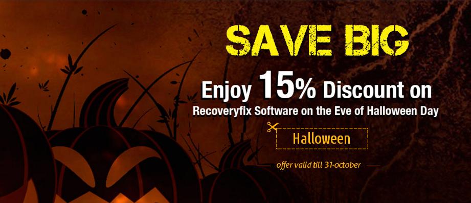 RecoveryFixTool's tweet image. Enjoy 15% #Discount on #Recoveryfix Tools on the Eve of #Halloween Day #CouponCode Halloween.goo.gl/AKmY6u