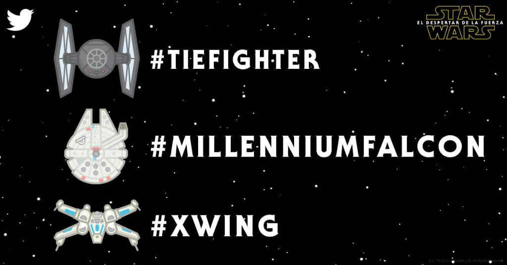 StarWarsSpain's tweet photo. Ahora sería un buen momento para desbloquear estos nuevos emojis de las naves espaciales de #ElDespertarDeLaFuerza… http://t.co/2hesToZwOC