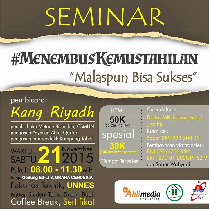 <a href="/rohis_smg/">PRKS</a> Kamu males? Tapi tetep pengen sukses? :"D Ayo ajak pemalas-pemalas yang lain..