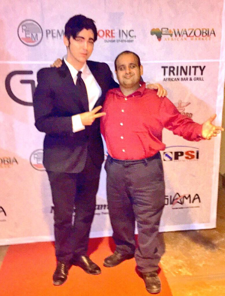 EvanKingShow's tweet photo. Fun time attending & acting @ the @giamaawards this weekend with friend/actor @JohnnyDewan #GIAMA #TheAmericanDriver http://t.co/nVcs70dfLs