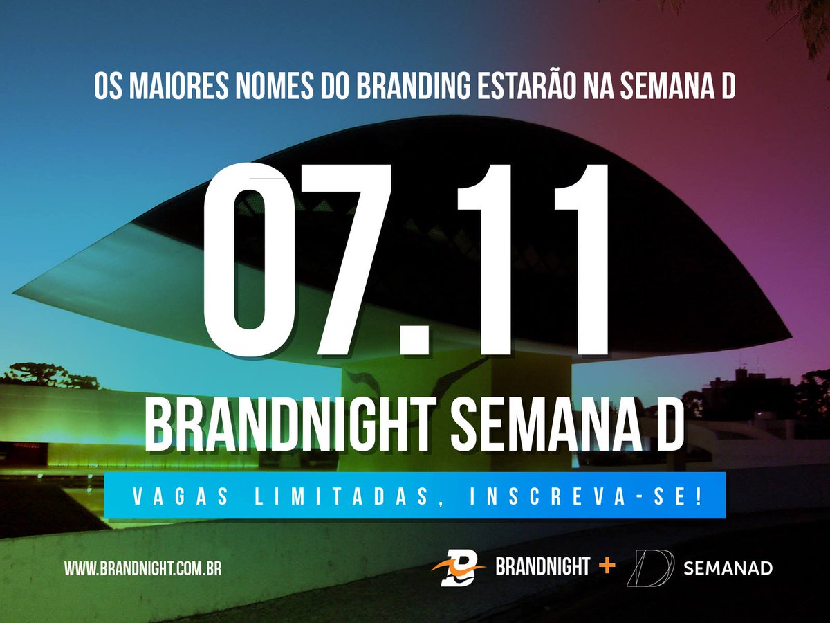 _BrandNight's tweet image. O evento de Branding mais legal do Brasil esta de volta!
Vagas limitadas! tinyurl.com/BrandNight =D