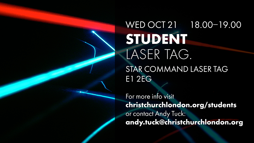This Wednesday is our next @CCLStudents Social. Join us for an evening of laser tag. ow.ly/TkKNf