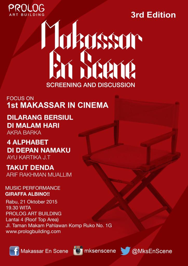 prolog_studio's tweet image. Makassar En Scene edisi 3 datang lagi. Mari berkumpul! 👏