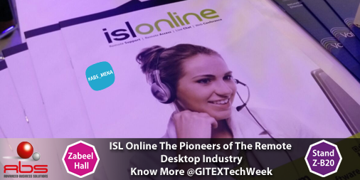ABSMENA's tweet photo. Get to know more about #RemoteDesktop services with @ISL_Online @GITEXTechWeek
#ABS_MENA
#GTX
#GITEX
#GITEXTechWeek http://t.co/vkKtToBvwF
