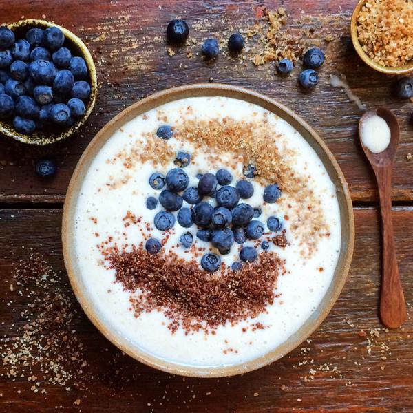 Breakfast is served. The Almond-Blueberry Smoothie Bowl. Get the recipe: bit.ly/1SKrkea?VHBWv