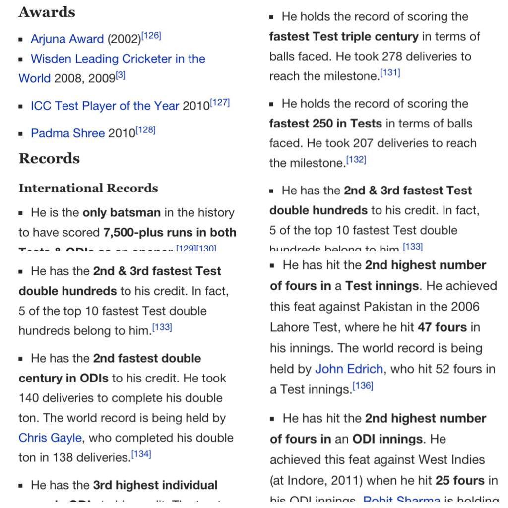 Some of \s accomplishments
Happy Birthday Virender Sehwag 