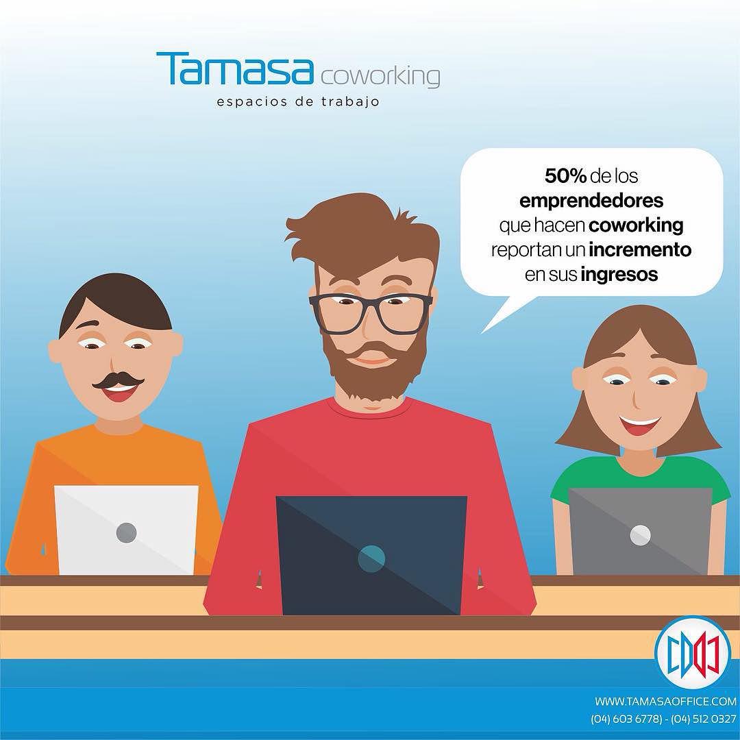 by .@tamasaofficedesign 50% de los emprendedores que hacen coworking reportan un incremento en sus ingresos. …