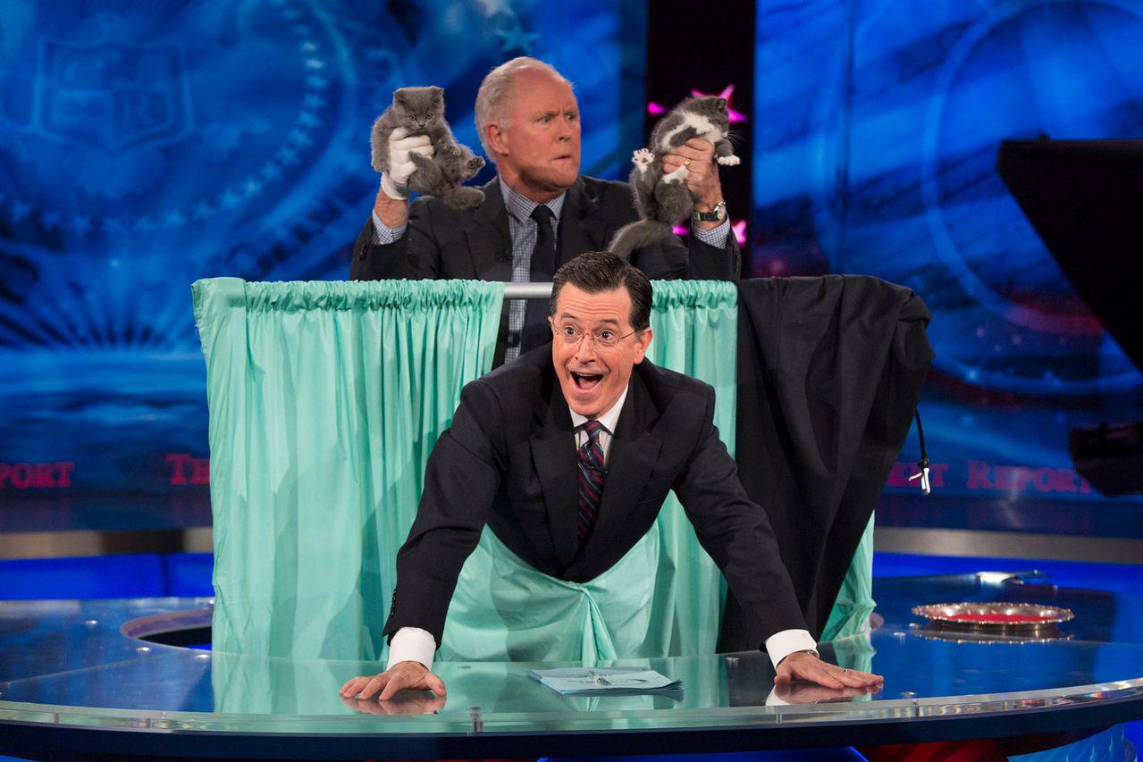 Happy 70th birthday to John Lithgow (here with Stephen Colbert) 