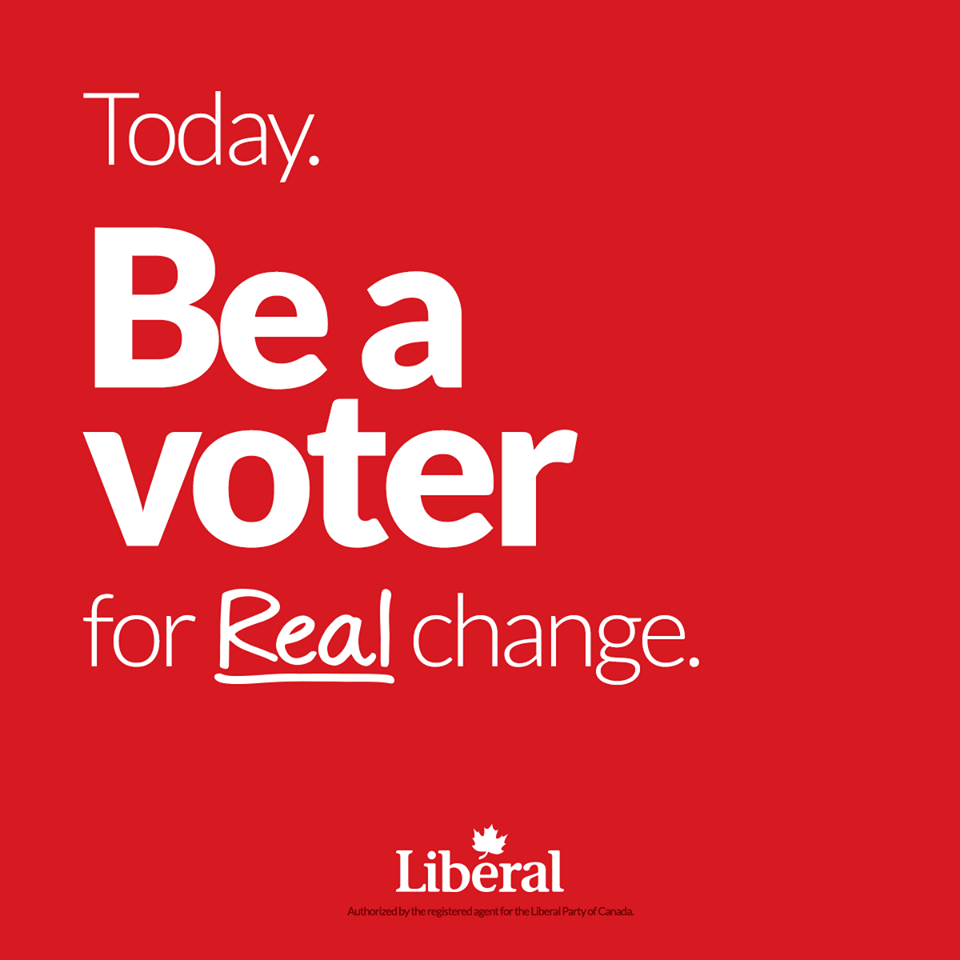 Every vote will count, esp. here in #Vaughan-Woodbridge. RT to remind a friend to vote for #RealChange! #cdnpoli