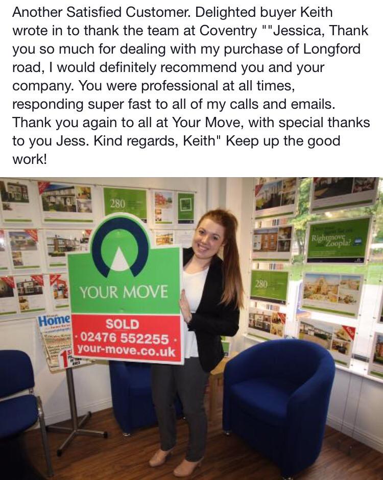 YMcoventry's tweet photo. Your Move Midlands Facebook posts, have confidence and trust in us! #sold #customerservice @YourMove_UK http://t.co/9zKd2EF6BP