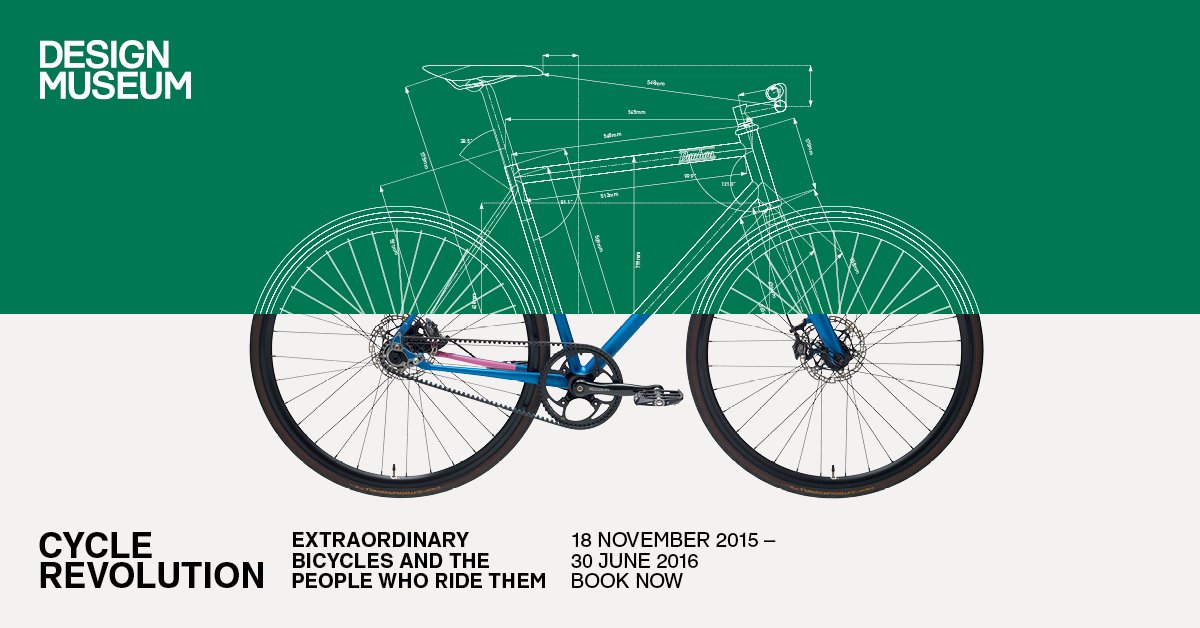 DesignMuseum's tweet image. Great to partner with @TheRideJournal for #CycleRevolution bit.ly/1JK1uak #InTandemWith