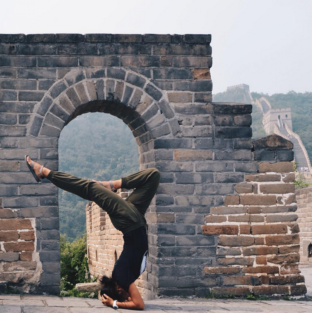 Teva's tweet photo. . @AnnaMyers and her Originals taking on the Great Wall. #TevaUpgrade https://t.co/eawixvGMC9