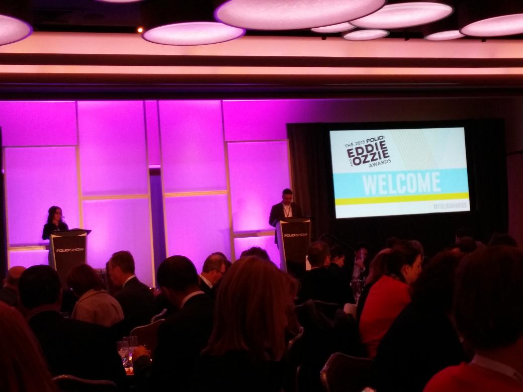 keithgregory's tweet image. #folioaward kicks off