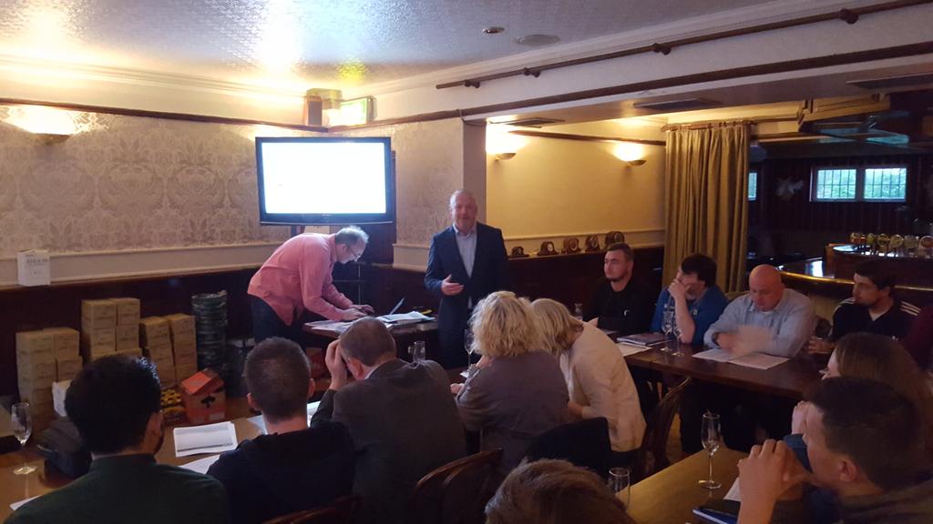PremierIntBeers's tweet photo. Our first Craft Beer &amp; Cider Training class for @NOffLA kicking off now w/ @BeerMessiah at the fab @57theheadline http://t.co/Ce0EvVlnvm