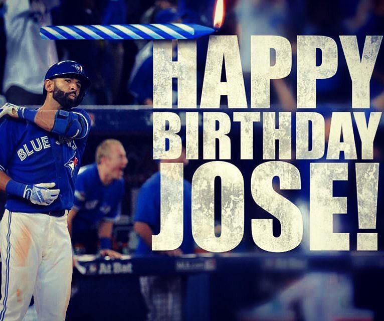 Joeys_BatFlip's tweet photo. Wishing @JoeyBats19 a happy birthday. Now flip me tonight. #BatFlip #ComeTogether #BlueJays http://t.co/tMGZRx3ROx