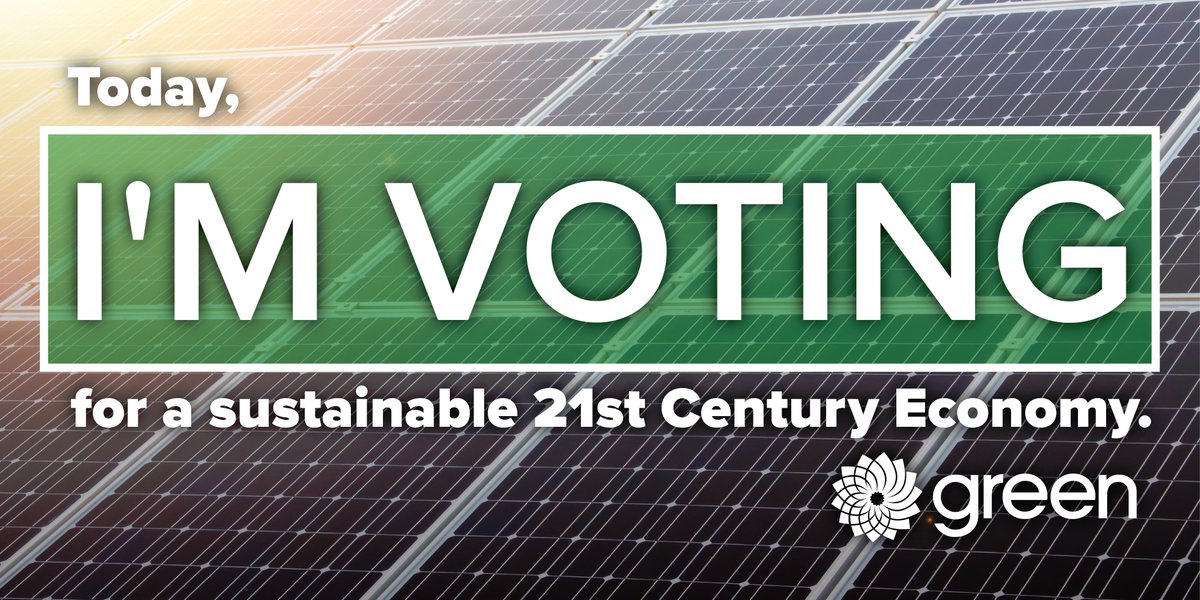 It's election day. Vote for our future. Vote for our children and grandchildren. Vote Green. #elxn42