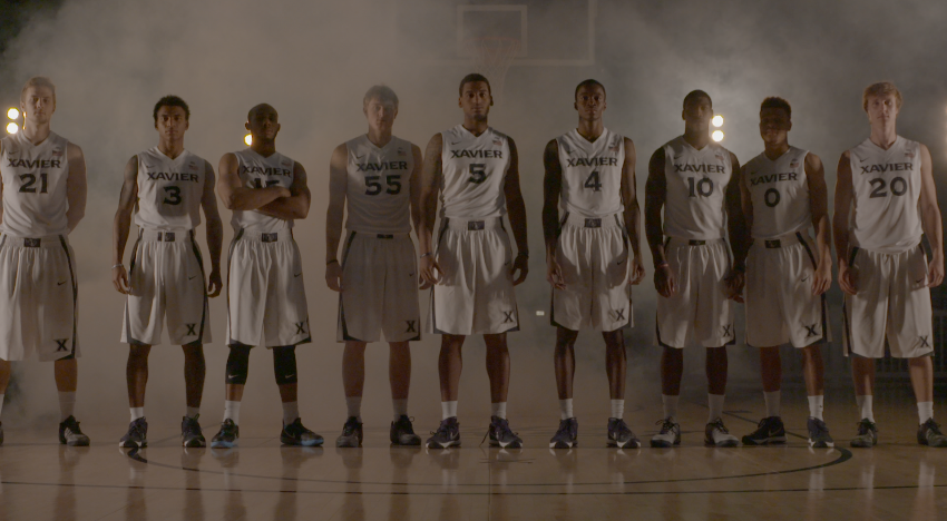 cliffyballgame's tweet photo. A still from yesterday's @XavierMBB shoot. #LetsGoX #Team94 guards - http://t.co/yhKAtHbWqJ