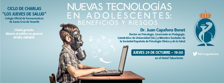 FarmaceuticosSC's tweet photo. El Dr.Capafons nos contará cómo identificar síntomas de adicción a Internet en jóvenes.Charla gratuita|Aforo limitado http://t.co/4MpX7TVUaX