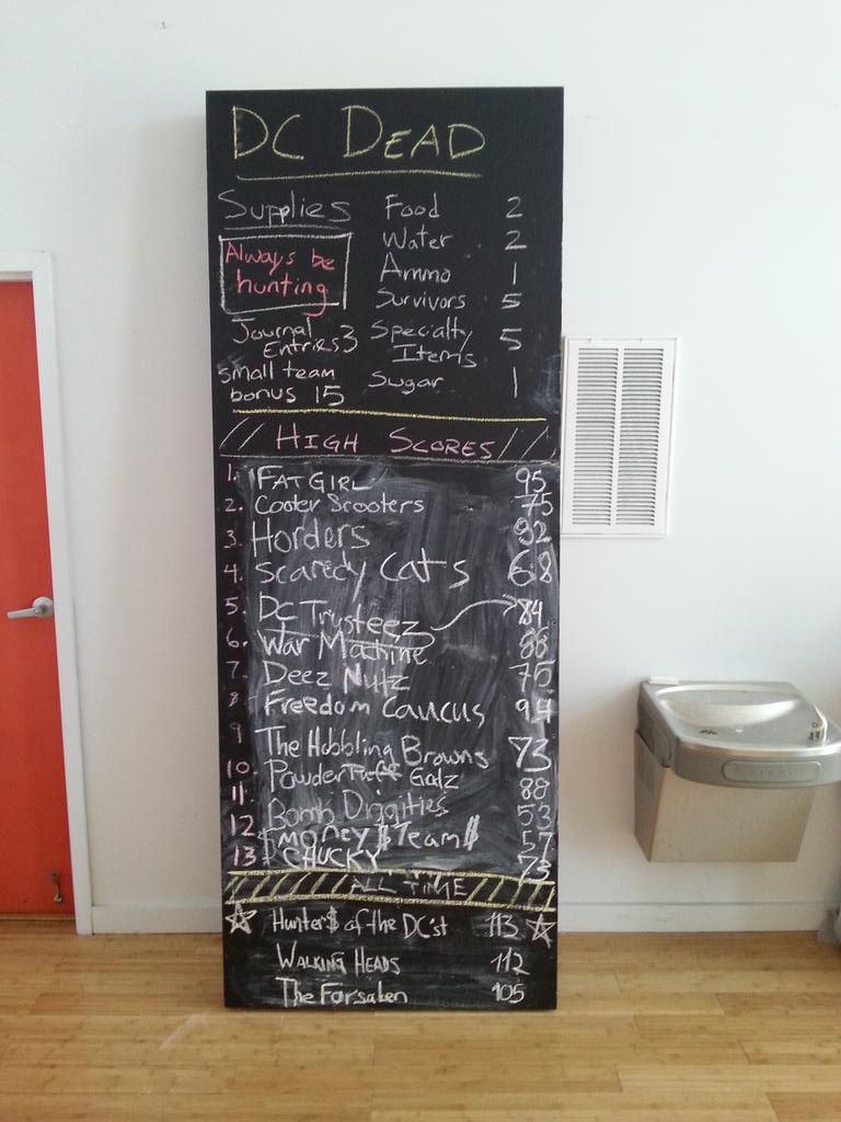 DeadDC's tweet photo. First team of the night walked away with the high score: Fat Girl - 95 points. #DCDEAD #Zombie #Brainzzz http://t.co/HKOCzVzLGo