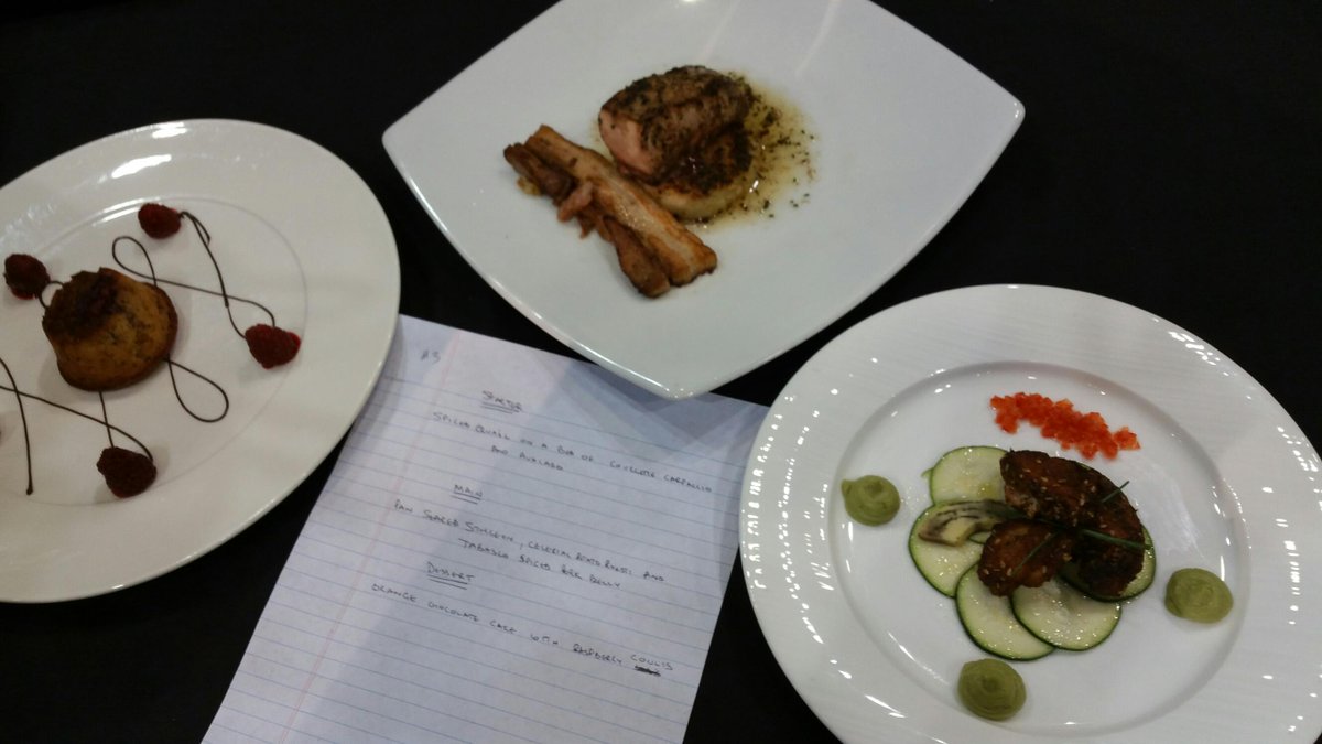 ConnectShowBC's tweet image. Wow! Check out the dishes prepared by @sandyweichen &amp;amp; Valentino Pereira! @ubcfoodie #ConnectShowBC #BCIronChef